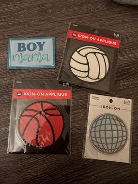 Iron-On Sports Patches / boy mama / disco ball